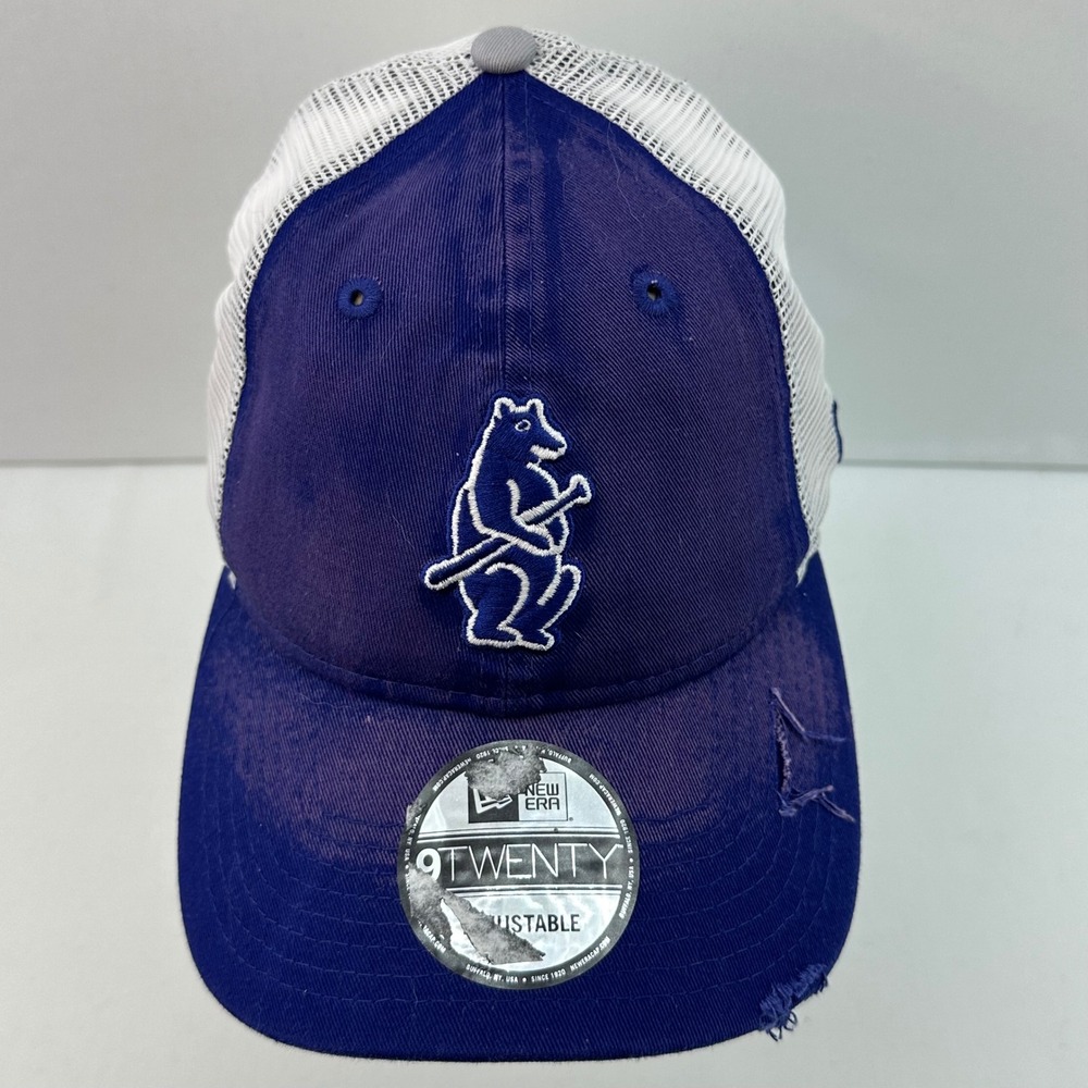 Chicago Cubs New Era 9TWENTY Cooperstown Collection Distressed Trucker Hat NWOT